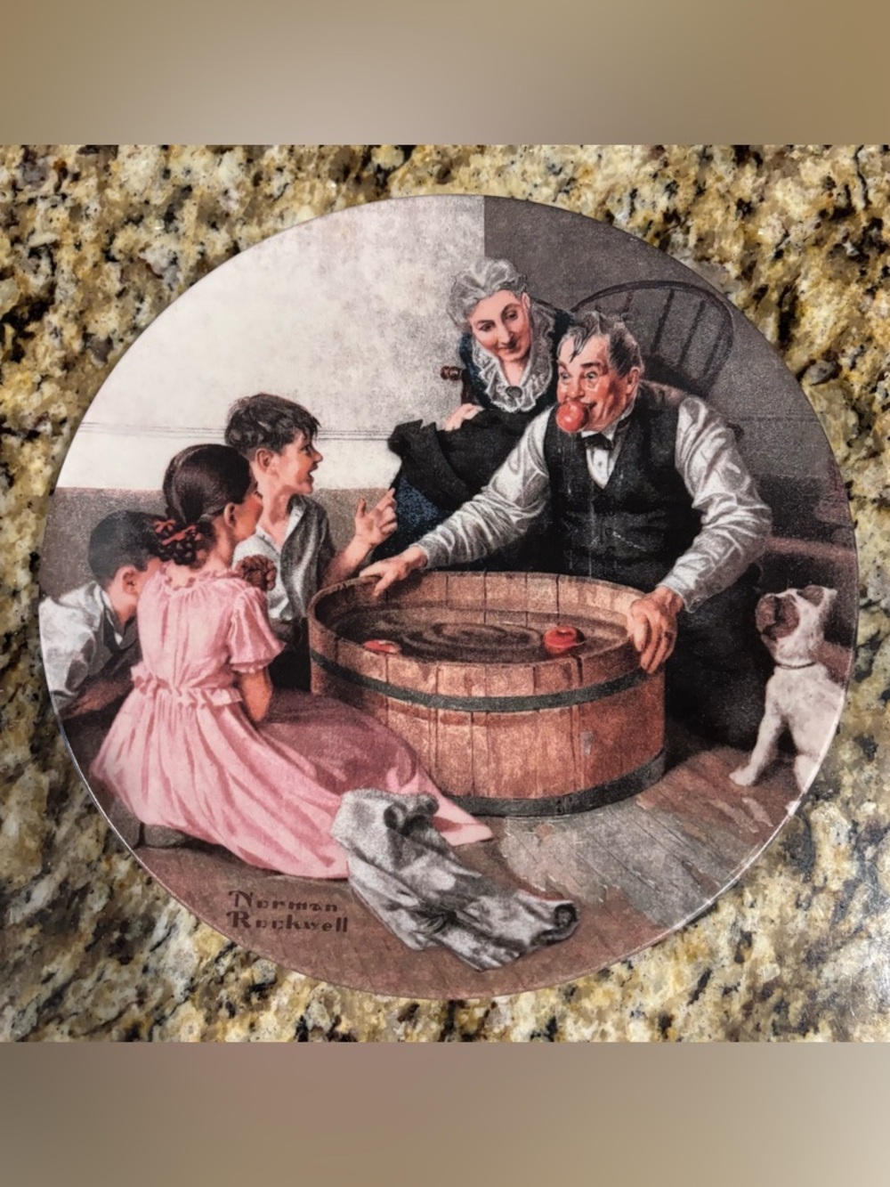 Knowles White Ceramic Collector Plate with Printed Backstamp